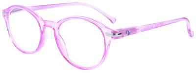Transparente Kunststoff-Fertiglesebrille in Pink mit Federscharnier ''Tropic'' NEU