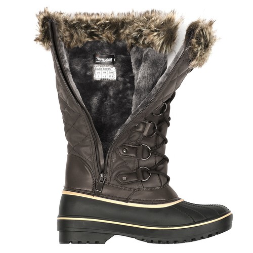 Dream Pairs Women Mid Calf Boots Warm Faux Fur Lined Waterproof Snow Boots - Picture 13 of 24
