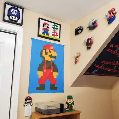 Retro NES 8-Bit character sprite banner 18x24