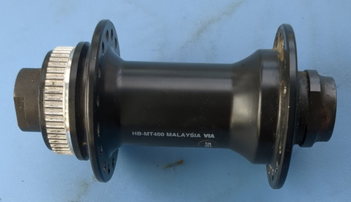 Shimano MT-400- disc Front Hub Centerlock 100mm thru axle (non-Boost)
