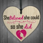 Wooden Hanging Believe Decorative Plaques & Signs