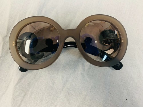 PRADA Minimal Baroque SPR27N Brown occhiali da sole RRP £ 300 | eBay