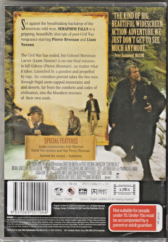 Seraphim Falls ~ New/Sealed ~ Genuine Region 4 ~ Brosnan & Neeson ~ Free Post - Picture 2 of 3