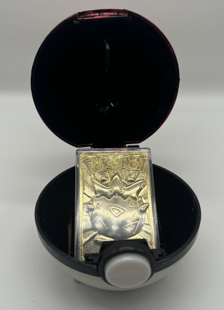 Vintage 1999 Burger King Pokemon 23K Gold Plated Trading