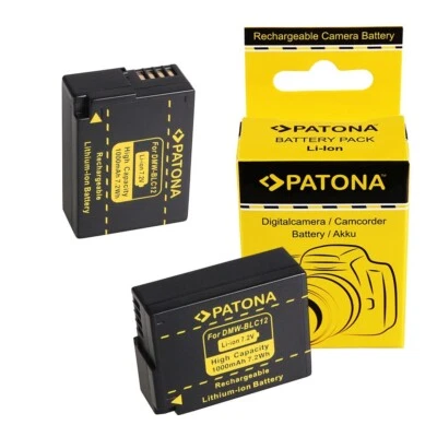 PATONA 2x Akku für Panasonic DMW-BLC12 E Lumix DM FZ200 BLC12 BLC12PP FZ1000 G5 G81 GX8