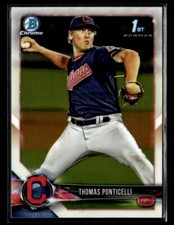 2018 Bowman Draft #BDC-42 Thomas Ponticelli Chrome Card Cleveland Indians
