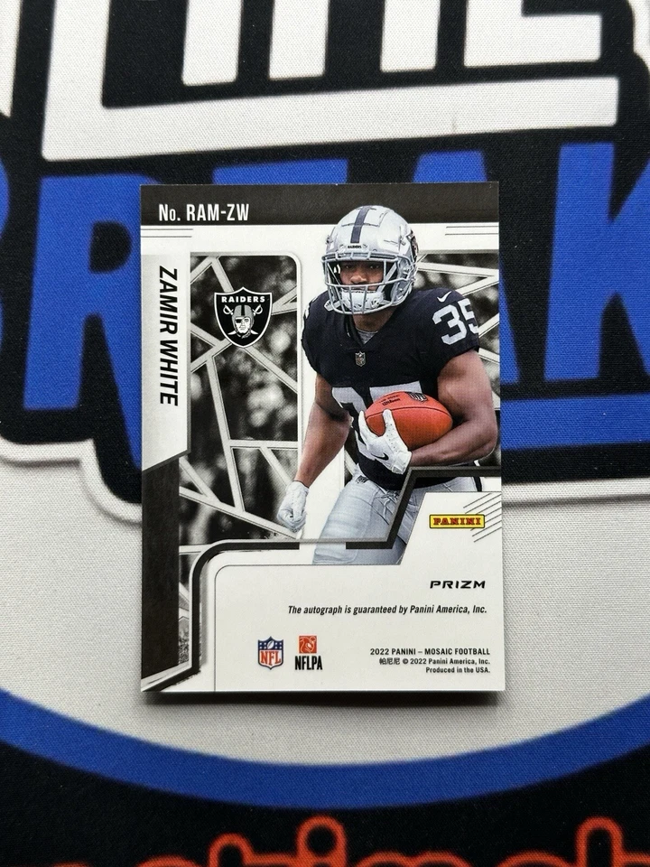 2022 Panini Mosaic Football ZAMIR WHITE Red Mosaic Prizm Auto Rookie RC #RAM-ZW - Image 2 of 2