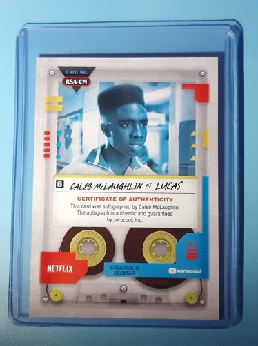 Stranger Things Season 4, Caleb McLaughlin (Lucas) Cassette Autograph Card 68/86 - Picture 2 of 2