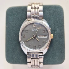 Vintage Soviet USSR russian Watch Slava 26 jewels 2428 chrome plated
