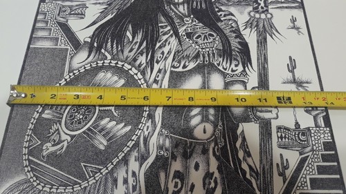 Aztec warrior "Aethionema"18x14 Amazing Detail Mexican Art Check the details - Picture 11 of 12