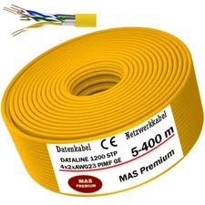 5-400m Cat 7A DATALINE 1200 STP data network LAN cable 4X2XAWG23 yellow