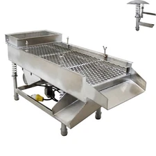 Single Layer Stainless Steel Linear Vibrating Screen 15mm Screen 110V 80W