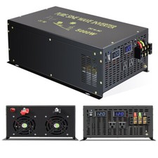 5000W Pure Sine Wave Solar Power Inverter Off Grid 12V DC 120V AC RV Car Camping