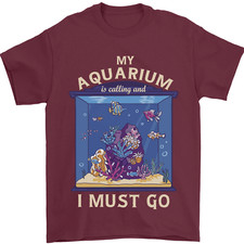 Mon Aquarium Appelle T-Shirt Pour Homme Tropical Fish Tank 100% Coton