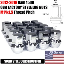 20 Chrome OEM Factory Style Lug Nuts 14x1.5 Fits 2012 - 2018 Ram 1500 All Trims