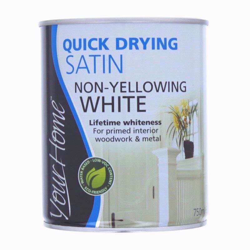 YourHome NonDrip Gloss Quick Dry Satin Non Yellowing Undercoat Black