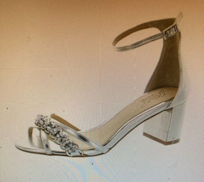 JEWEL BADGLEY MISCHKA Silver GIONA jewel encrusted evening shoes