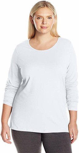 JUST MY SIZE Women's Plus Size Long Sleeve Tee 1XL, 2XL, 3 XL, 4XL, 5XL, NEW! - Picture 6 of 6