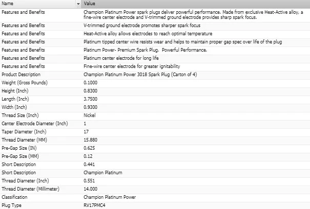 8 件装 Champion 白金火花塞套装适用于 1992 - 1993 年 BUICK ROADMASTER V8-5.7L — 第 4/4 张图片