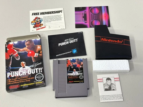Mike Tyson's Punch-Out!! w/ Poster & Letter + (Nintendo Nes) Authentic Complete