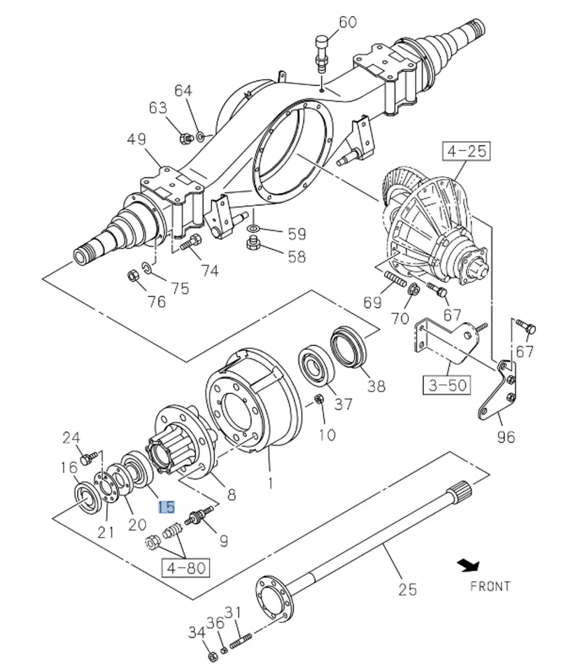 2x Bearing Hub Rear Wheel Axel Outer for ISUZU NRR NPR NPR-HD NQR 94-24 LTLT - Image 2 of 4
