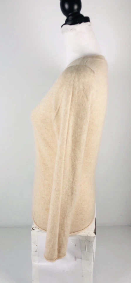 Suéter mediano Only Mine para mujer 100 % 2 capas de cachemir ligero cuello en V suave Foto 3 de 4