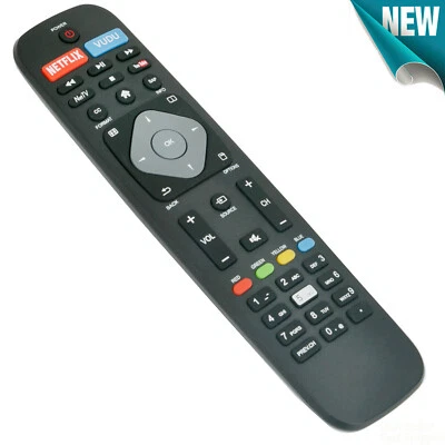 FOR-PHILIPS New for Philips 4K Ultra HD Smart TV Remote Contorl w Netflix Vudu NetTV APP Key