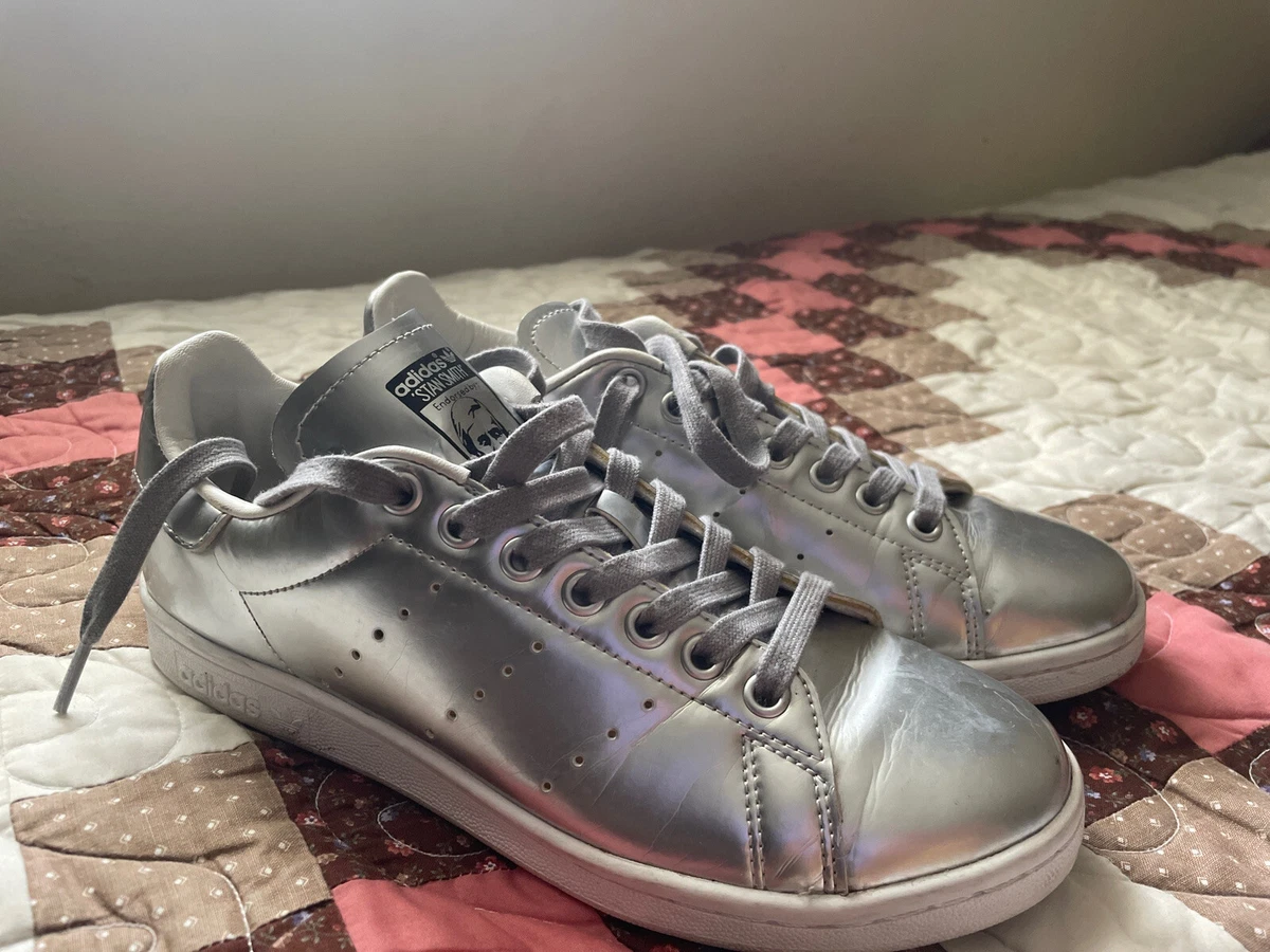 7.5 - adidas Stan Smith Silver Tenis Shoes | eBay