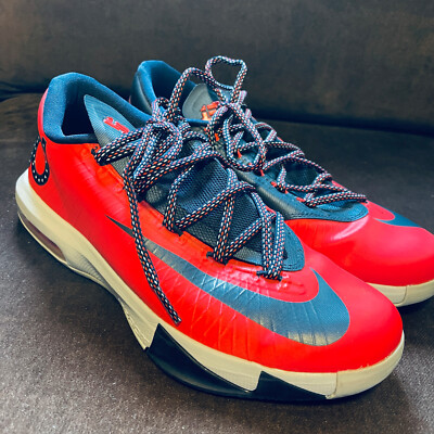 Nike KD VI 599424-600 Men's Multicolor Basketball Athletic Shoes Size US 7.5