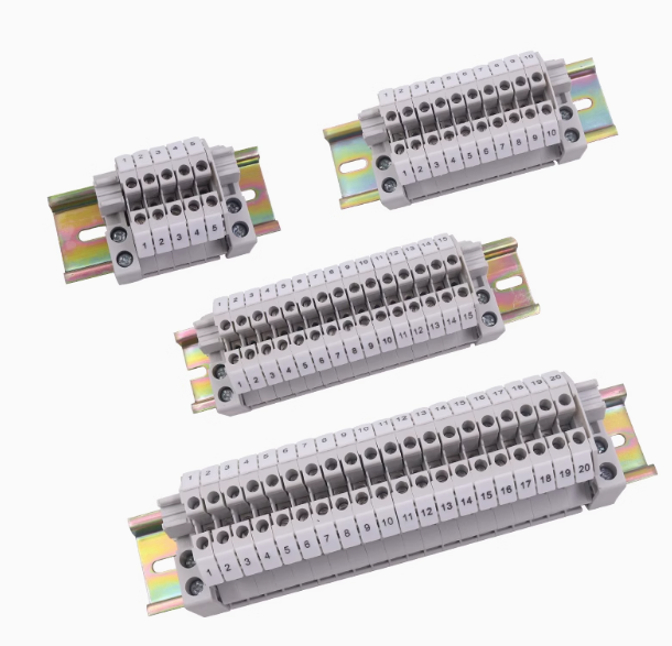 Morsettiera guida 5 50 vie fila UK2.5B 30A 690V sezione filo 2 5 mm²