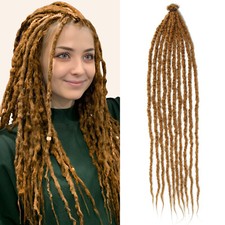 24" Crinkled Dreadlocks Extensions Textured Dreadlocks 0.8cm Single Ended Dreads
