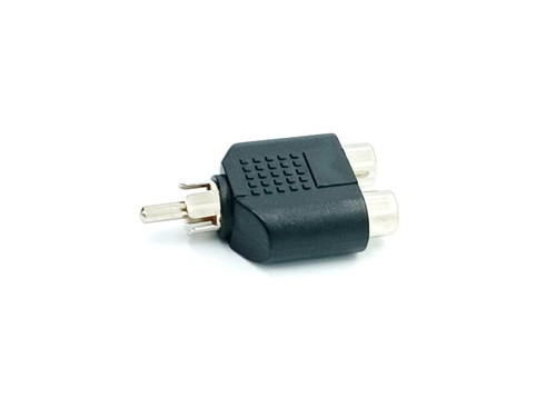 2Pcs RCA Phono Y Splitter Adaptor Connector 2 x Female to 1× Male Video Audio - Picture 2 of 2