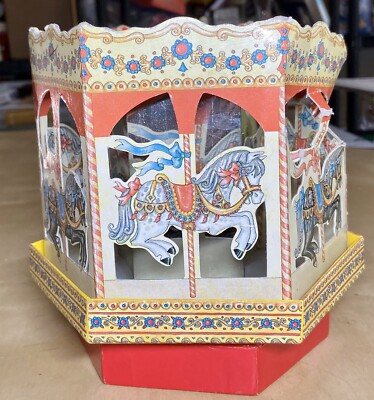 Jouet Mécanique Ancien MS410 Musical Merry Go Round - Chine 1960, Boîte D'origine
