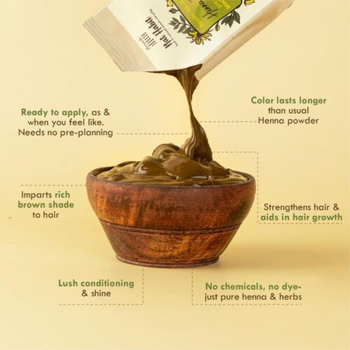 Nat Habit Fresh Ready To Apply Henna Paste Pack of 2 Natural Rajasthani Henna - Picture 5 of 11