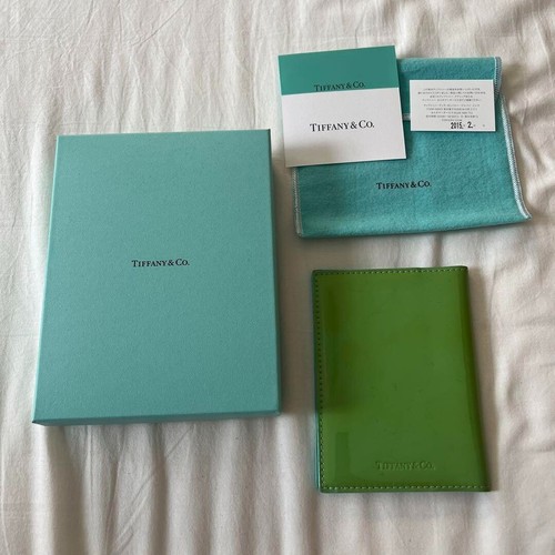 Tiffany & Co. Passport Case Cover Leather Blue TIFFANY Women Japan Free Ship
