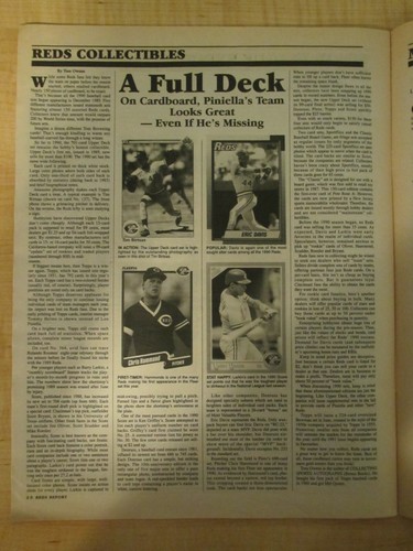 1990 Reds Report Cardboard Lineups A Review of 90's Baseball Cards / Stadiums - Bild 11 von 12