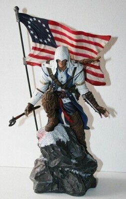 Assassins Creed 3 and brotherhood Collectors Edition Statue, Buckle, Steel book