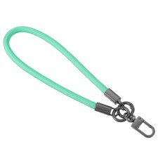 Keychain Wristlet Lanyard, 400mm Long Braided Wrist Lanyard Light Green 