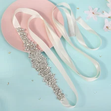 Handmade Women Diamond Bride Sashes Rhinestone Decoration Wedding Dress Belts