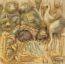 New Flume Lagoon Harmony Kingdom Noahs Park Picturesque Tile NIB PXND3 Animals 