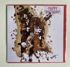 Slash Happy Birthday Coffee Art Greetings Card Guns N Roses