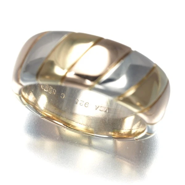 Rare Auth Van Cleef & Arpels Ring 3color US4.5 18K YG/RG/Silver 925  - Image 2 of 4