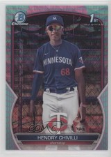 2023 Bowman Chrome Prospects Aqua & Pink Vapor Refractor Hendry Chivilli 17dp