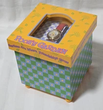 WALT DISNEY THEME PARKS "POOH'S GARDEN" LE 760/5000 WRIST WATCH NEW IN WOOD BOX