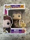 Funko Pop! Disney #221 Belle Gold w/ Pin Beauty & The Beast Funko Shop Exclusive