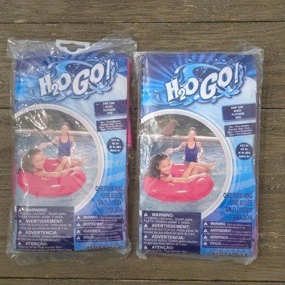 New Lot 2 Bestway H2OGO 36'' Pink Swim Rings 91cm Pool Floats