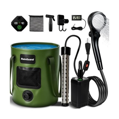 Portable Camping Shower, 6000mAh Rechargeable Shower Pump, Large Capacity Fol...