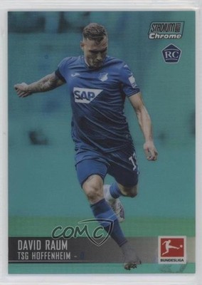 2021-22 Stadium Club Chrome Bundesliga Aqua Refractor David Raum Rookie RC 16k2