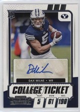 2021 Panini Contenders Draft Picks College Ticket Auto Dax Milne #285 Auto n1u