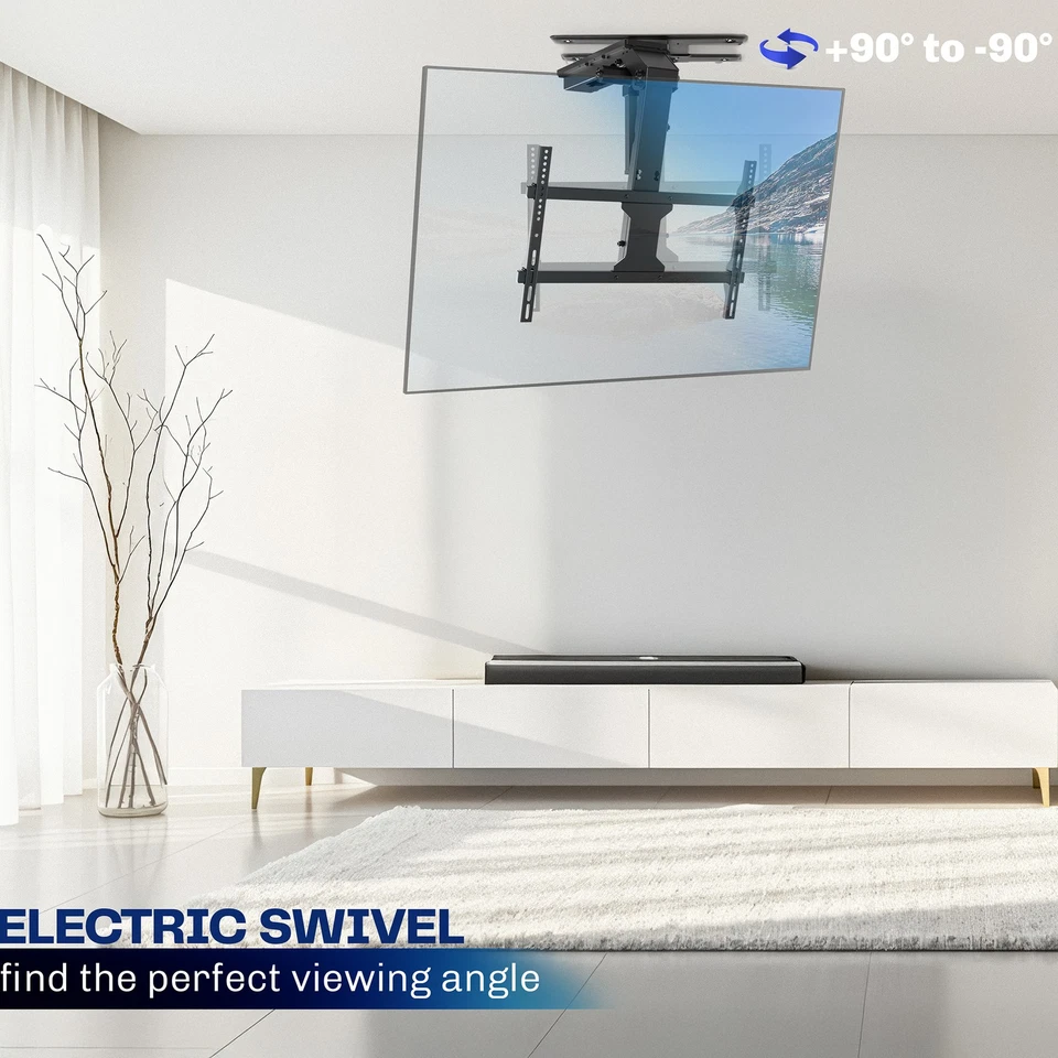 Soporte eléctrico de TV de techo abatible y giratorio VIVO para pantallas de 37 a 70 pulgadas Foto 2 de 4